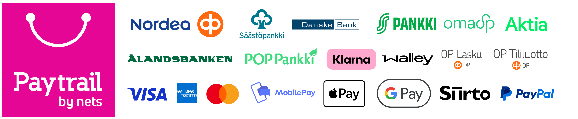 Verkkomarketin Paytrail-maksutavat